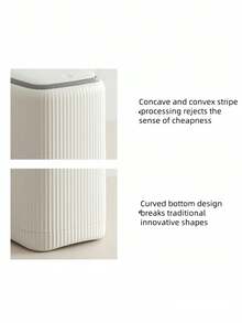 , A Small Trash Can With A Lid, A Desk Trash Can, A Plastic Desk Trash Can, A Flip-Top Design To Prevent Odor Leakage, Used For Storing Fruit Peels And Paper-Cuts On The Desk To Maintain Order - Multicolor - View 10