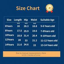 Pantalones cortos de mezclilla para nios, ajuste de verano, algodn, clsico, cintura elstica, pantalones de playa con cordn y 5 bolsillos reales - 10 Años + Azul - Ver 7