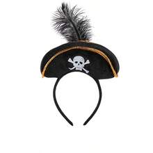 1 Peça Tiara de Flor Mexicana Rosa, Fantasia de Festa de Halloween, Bandana de Chapéu de Pirata Britânico Retrô, Tiara de Chapéu de Cowboy Unissex, Decoração de Clipe de Cabelo de Chapéu de Feltro, Bandana Decorativa de Halloween (Referência Foto Real 7)