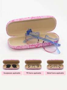 1pc Sanrio Hello Kitty Pink Eyeglass Case - Cute Cat Print, Faux Leather, Durable & Portable Eyewear Storage Box, Includes Cleaning Cloth, Suitable For Eyeglasses, Holiday, Birthday, Christmas Gifts - Multicolor - View 8