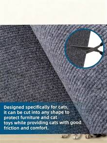 1pc Self-Adhesive Cat Scratching Mat For Walls, Carpets, Sofas & Furniture Protection, Suitable For Cat Scratching Posts Self-Adhesive Cat Scratching Pad Mat Carpet Couch Furniture Protector, Pet Scratch Toy, Cat Scratch Trainer, Self-Stick Cat Scratch Board