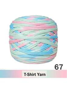 2/1 pieza Hilo de camiseta degradado, grande 300g/unidad - 2cm de ancho, hilo tejido de punto, suave y versátil para manualidades DIY, usado para ganchillo y tejido de bolsos, cojines, muñecas, mantas de almacenamiento, zapatillas, proyectos de ganchillo artesanal, disponible en múltiples colores, hilo multicolor, hilo de poliéster, hilo acrílico, hilo de ganchillo, hilo para manualidades, bolas de hilo vibrante, material de manualidades versátil, accesorios y suministros de tejido