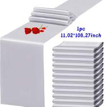 1/3/5 Packs Satin Red Table Runner 11.02*108.27 Inches Suitable For Christmas Birthday Wedding Party Banquets, Dinners, Banquets, Graduations, Family Gatherings, Theme Parties And Other Parties. - Multicolor - View 42