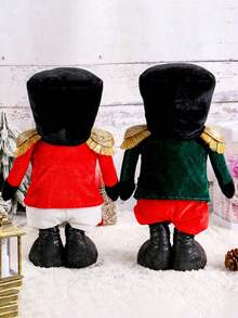 2 pièces/1 pièce, Décoration de Noël de 36 cm Chapeau cadeau décoratif avec plumes, soldat rétractable, poupée ornement, convient pour la décoration de la maison, cadeaux pour amis, camarades de classe, décorations pour le salon et la table à manger. Décorations de Noël Décoration de chambre Hiver