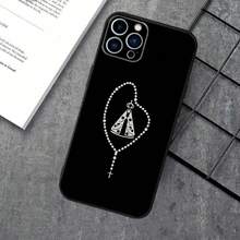 Funda de Teléfono Virgen María Virgen de Guadalupe Compatible con Apple  15,14,13,12,11,XS,XR,X,8,7,Pro,Max,Plus,mini Funda de Silicona Negra, Funda Compatible con  17, Funda  17 Pro, Funda  17 Pro Max - z3 - Ver 13