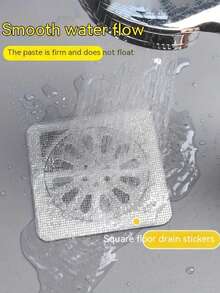 10/30/50/100pcs Drain Cover Stickers, Self-Adhesive Bathroom Hair Catcher, Sink Strainer, Kitchen Anti-Clogging Mesh - Multicolor - View 11