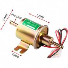 12V Electric Fuel Pump, Universal Inline Fuel Pump, Low Pressure, 2.5-4 PSI, Gas Fuel Transfer Pump For Carburetor, Lawn Mower, Boat, Carter HEP-02A - 黃色 - 查看 5