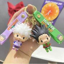 1pc HUNTER Anime Keychain Killua Zoldyck Hisoka Kurapika Gon Freecss Cartoon Handmade Pendant, Car Backpack Pendant Small Gift, Ideal Party Gift, Christmas Gift, Birthday Gift (Random Style Color) - Multicolor - View 2