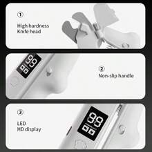 1个全新二合一宠物指甲钳/磨甲器，可修剪和打磨指甲，LED灯防止剪到指甲根部，智能电量显示，USB充电，适用于犬猫