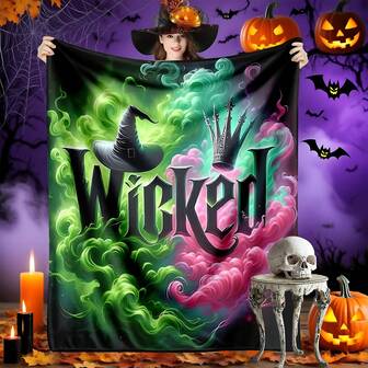 Wicked Magic Spell Flannel Throw Blanket Ultra Soft Warm Cozy Plush Lightweight Blanket For Gothic Home Decor Alternative Style Living Room Bedroom Office Meditation Space Yoga Studio Vampire Theme Parties Halloween Celebration Gift For Men Women Couples Goth Lovers Dark Academia Enthusiasts Birthday Anniversary Valentine Day Christmas Present, Versatile Shawl/Blanket: Durable, Comfy, Breathable, Easy-Care. Multi-Use: Bed/Sofa/Camp/Travel/Office/Car/Desk. Events: NY/V-Day/Fall/StPats/Halloween/Tgiving/Xmas/Solstice/Easter/Mom&Dad/July4/LaborDay. Patterns: Cheetah/Stripe/Plaid/Houndstooth/Geo/Animal/Botanical/Abstract/US Flag/Holiday Plaid. Types: Throw/Stitch/Hand-Stitched/Thermal/Flannel/Microfiber/Bamboo. Fringe/Tassels/Poms. Fabrics: Sherpa/Chunky/Cable Knit. Features: All-Season, Light Warmth, Anti-Pilling, Gift-Wrap.