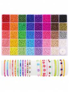 3mm Glass Seed Beads Kit, Mix Colors Seed Beads Kit For Jewelry Making, DIY Bracelet Necklace Key Chain Craft, Atmosphere Decoration Friend Party Gifts