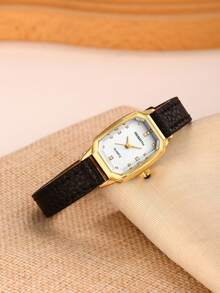 REBIRTH 1pc Women's Retro College Style Fashion Casual Quartz Wrist Watch, Suitable For Daily Wear