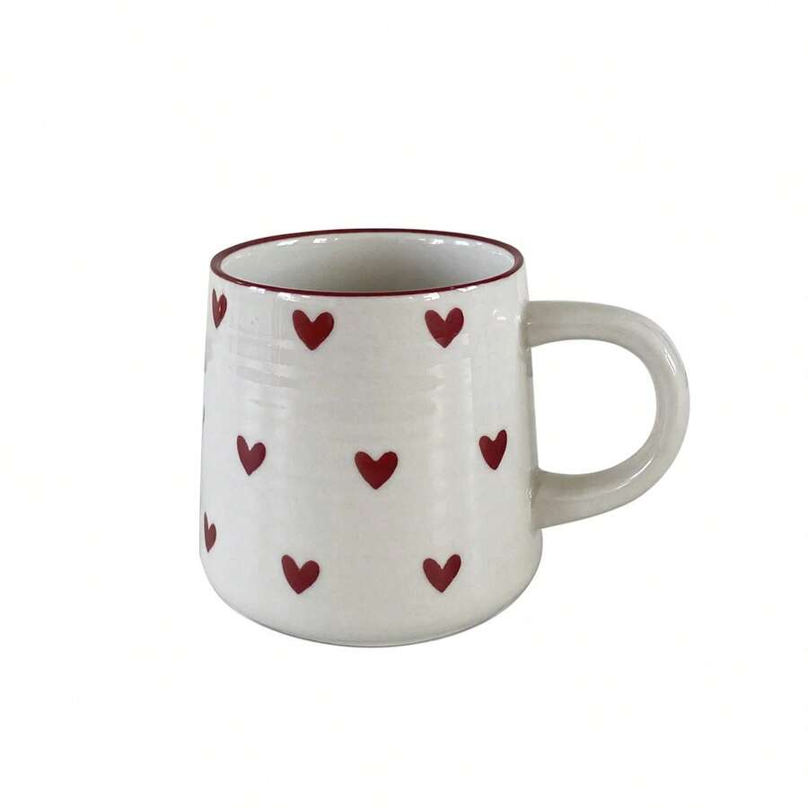 Love Ceramic Mug, Cute Little Love Ceramic Mug Coffee Cup Drinking Cup, Suitable For Home Drinking, Afternoon Tea Drinking, Office Drinking, Coffee Shop Latte Art, Souvenir, Valentine's Day Holiday Gift, Birthday Gift - 2 件裝,小號和大號 - 查看 1