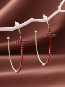 1 Pair Halloween Creative Personalized Dark Style Transparent Resin Heart Earrings, Suitable For Women's Party, Club Wear. Note: Dyed Colors May Have Slight Variations.