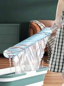 1 pieza Trapeador que se exprime solo, trapeador giratorio con las manos libres, Trapeador giratorio Picasso, un solo trapeador para limpiar todo, paño de limpieza, alta absorbencia, uso en seco y húmedo, protección del piso, limpieza sin tocar, apto para madera, azulejos, laminados, apto para el hogar, la cocina, el baño, sin necesidad de electricidad, se puede usar en la sala de estar, el dormitorio, el baño - Verde - Ver 5