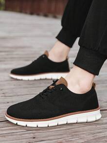 Breathable And Comfortable Men's Business Casual Shoes, Effortlessly Suitable For Both Business And Leisure Occasions. - màu đen - Xem 2