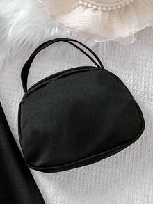 Vestido floral branco elegante de um ombro só para meninas + bolsa, com decoração floral 3D e detalhes em pérolas, mangas largas, elegante para festas, chá da tarde, ensaios fotográficos de moda, adequado para primavera, outono e inverno