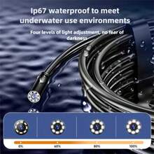 4.3" LCD Screen Endoscope Camera With Light, 16.5ft Flexible Snake Camera, USB Rechargeable, Ideal For DIY Home And Factory Inspection, 1080P HD Endoscope Camera