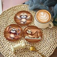 8 pièces/set Dessous de verre en bois, convient pour divers espaces commerciaux, salon, cuisine, salle à manger, cadeau, 1 set de 8 pièces, 200 sets de 1600 pièces