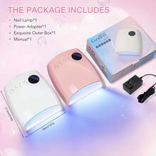 45LEDS Rechargeable UV LED Nail Dryer Removable With Support With LCD Display Convenient Nail Lamp With Handle Used To Quickly Dry All Gel Nail Polish Professional Nail Enhancement Tools