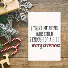 1 张。圣诞贺卡、趣味圣诞贺卡、节日贺卡、圣诞快乐、雪人贺卡、送给丈夫、妻子、妈妈、儿子、男朋友的圣诞贺卡，送给家人、朋友的最佳礼物 - 白色 - 查看 5