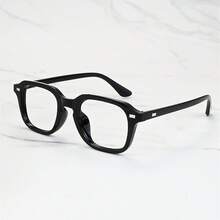 Retro Square Frame Unisex Glasses, Suitable For Office, Computer, Mobile Phone Use