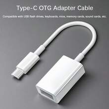 Cable adaptador USB 2.0 a Tipo-C, adaptador OTG para conectar dispositivos USB como unidades flash, mouse, lector de tarjetas a teléfonos inteligentes con Tipo-C - Blanco - Ver 2