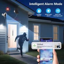 2K Solar Camera Outdoor Wireless, 2.4GWiFi Cameras For Home Security With Solar Panel, 5200mAh Battery, Spotlight Color Night Vision, AI Motion Detection, Siren Alarm, 2-Way Talk, IP66, Cloud/SD Storage EasyInstallation For Home/Garage/Commercial - With Solar Panel - View 7