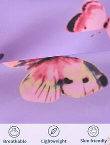SEAUR Niños Pequeños Niñas Chaqueta Estampado Dibujos Animados Chaqueta Cortavientos Ligera con Capucha Cremallera Cortaviento Ropa de Exterior - Violeta- Mariposa - Ver 5