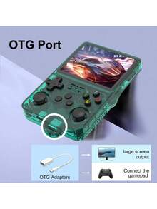 R36S Open Source Retro Classic Handheld Game Console, 3.5" High Definition IPS Screen, Linux System, 64GB Built-In Memory, 16000+ Games, Supports Multiple Emulators, Portable Handheld Game Player - Multicolor - View 7