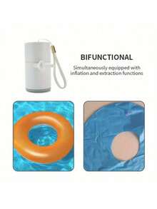 1 Bomba de aire inalámbrica portátil con súper alta luminosidad y 11 horas de duración de la batería, adecuada para inflar decoraciones navideñas, de Halloween y festivas. Herramienta de iluminación para camping.