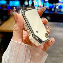 适用于起亚的 TPU 智能钥匙扣盖，带 3 键翻转遥控器 - 锁定/解锁、后备箱开启、紧急警报、防盗保护、人体工程学手柄，兼容起亚 Sportage R（2018-2019 年）、Stinger GT、Sorento、Cerato、Forte - 耐用的汽车钥匙壳，带一键启动按钮，耐刮擦和防撞，精确的按钮布局，安全贴合，时尚的设计，易于使用，适合起亚车型，透明智能汽车钥匙扣 - Kia 附3鍵翻蓋遙控器 - 查看 5