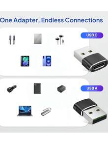 USB To USB-C Adapter, USB-C Car Charger, Type C Converter Adapter, Suitable For Various Mobile PhonesUSBC To USB Adapter, USBC Adapter, Type C Converter, For Flash Drive