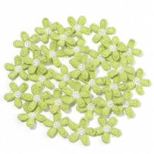 30pcs/Pack Colorful 5-Petal Flower Embroidered Patches, Cotton Thread Hand-Sewn Floral Patches For DIY Clothing, Pants, Socks, Hats And Fabric Decoration & Repair