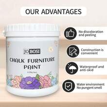 8.0 Fl Oz Gold Waterbased Wood Paint -Easy To Apply Finish For Furniture, All-In-One, Odorless, Matte, No Wax Needed - Gold - View 4