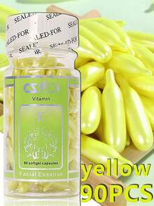 90/180粒羊胎素纯白精华胶囊，维生素E面部精华，瓶装，深层激活肌肤，保湿滋润，改善肤色，美白提亮，抗皱抗衰老 - 金色 - 查看 14