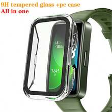1pc Solid Color Unisex Detachable Protective Case + Screen Protector All-In-One PC Smart Bracelet Protective Case Compatible With Huawei Band 10/9/8, Suitable For All-Day Wear