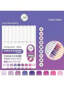 Juego de 9 colores de rotuladores acrílicos Languo, punta suave de gran capacidad, tonos de piel minimalistas tipo macarrón, gris, marrón, coloridos, bolígrafos de color negro, lápices de colores para dibujar personajes de dibujos animados para estudiantes, pinceles de arte DIY para grafiti y pintura, aptos para piedra, vidrio, cerámica, metal y otros materiales, disponibles en 45/126/171 colores