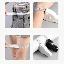 1pc White Automatic Precision Waist Circumference Tape Measure, Mini Retractable Flexible Y-Type 3-In-1 Ruler Household Tape Measure,60inch - 白色 - 查看 4