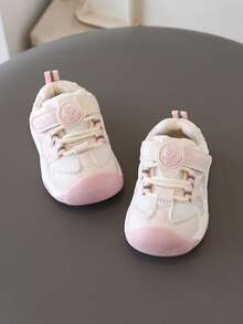 1 Đôi Giày Tập Đi Cho Bé, Giày Thể Thao Đế Mềm Chống Trượt Thoáng Khí Thời Trang Thu Đông Cho Bé Trai Bé Gái - Hồng - Xem 6