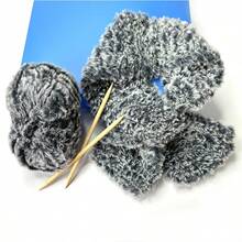 3 Groups Of 50g, Total 150G Faux Fur Yarn [1387] Feather Yarn Thread Skeins, Suitable For Weaving Hats, Scarves, Home Products, 100% Polyester, Approx. 32m/34 Yards Per Skein