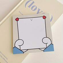 1pc Handheld Heart-Shaped Toast Series Notebook, Comes With 50 Sheets Non-Stick Memo Pads - Suitable For Office, School, Home Organization, Strawberry Themed Supplies - Multicolor - View 10