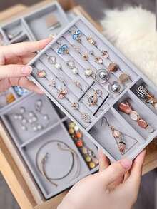 Jewelry Organizer Tray Kit – 12 Units - 灰色 - 查看 5