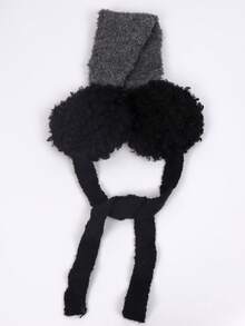 1 Stück zweifarbige Polyester Ohrenschützer, Damen Outdoor Ohrenwärmer, faltbares Stirnband, vielseitiger Nackenwärmer, größere Abdeckung für mehr Wärme, koreanische Mode