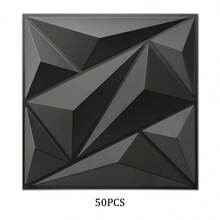 12/20/33/50 pezzi Adesivi murali a parete 3D a forma di diamante, pannelli decorativi neri, 30cm*30cm/11.8in*11.8in, sfondo TV, decorazione per soggiorno, camera da letto, sala giochi, ufficio, carta da parati, decorazione da parete, decorazione camera da letto, decorazione cucina, decorazione per la casa