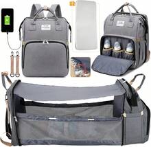 Jasonwell Mochila Pa?alera para Bebé - Pa?aleras Modernas Backpack Multifuncional de Gran Capacidad Ultra con Cable Usb Exteriores Mochila de Viaje Impermeable Gran Capacidad para Mamá y Papá - Rojo y blanco - Ver 1