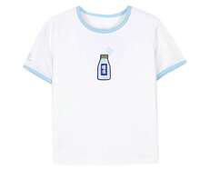 Skechers Young Girl Bottle Print Round Neck Short Sleeve Sports T-Shirt - White - View 1