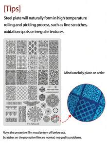 1 Peça Placa de Carimbo de Arte de Unhas, Edição Limitada de Novo Estilo INS, Designs Incluem Ponta Francesa, Borboleta, Laço, Coração, Renda, Floral, Arco-íris, Estrela, Amor, Fogo de Artifício, Margarida, Água-viva, Concha, Estrela do Mar, Alga, Golfinho, Cauda de Peixe, Gancho de Pirata