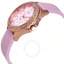 Guess Sparkling W1096L5 Casual Stylish Women's Silicone Strap Quartz Watch Black Round Dial Bezal With Crystals Fashion Lady's Watch Suitable For Daily Party Outdoor Wear Ideal Gift For Women