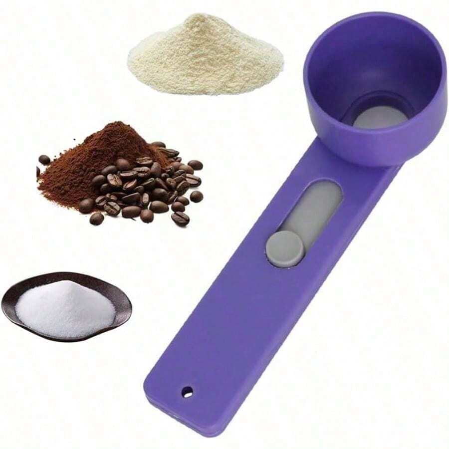 1Pc Creative Sliding Measuring Spoon,Kitchen Essential Tools, Filling & Pouring Funnel For Oil, Wine, And Liquid Decanting, Kitchen Organization, Splatter Proof, Easy Storage For Kitchen Organization